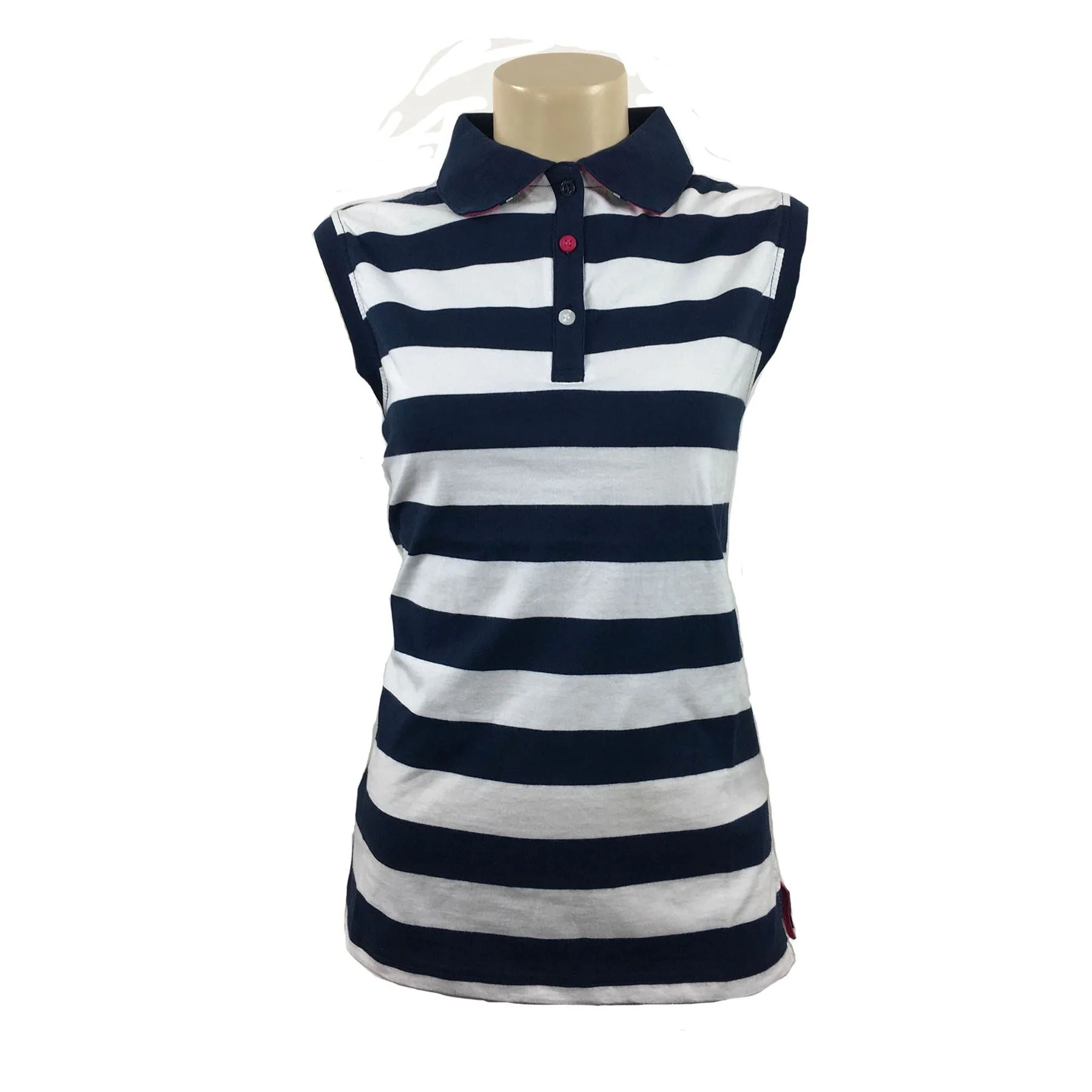 Hazy Blue Womens Sleeveless Polo Shirt - Minnie - Image 6