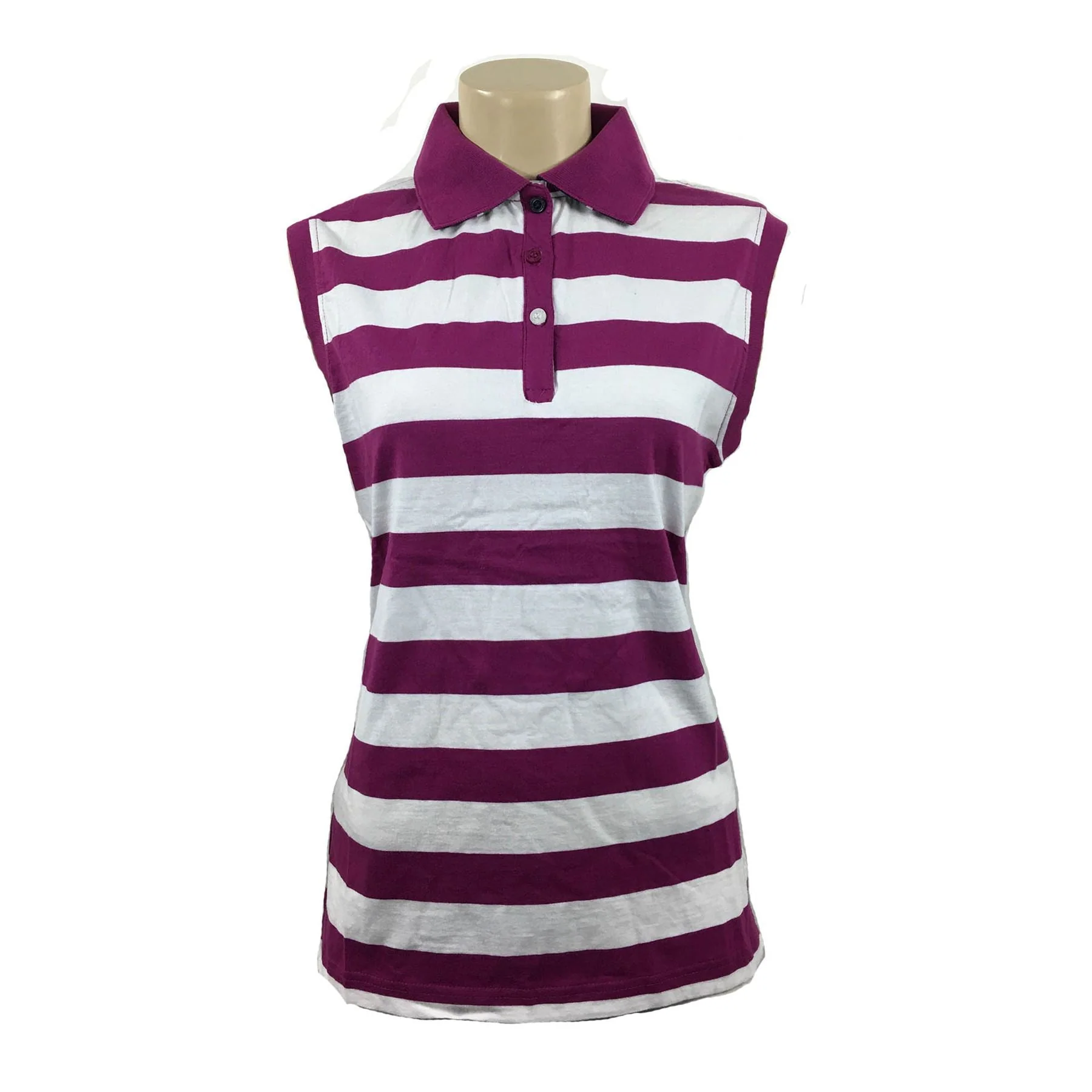 Hazy Blue Womens Sleeveless Polo Shirt - Minnie - Image 7