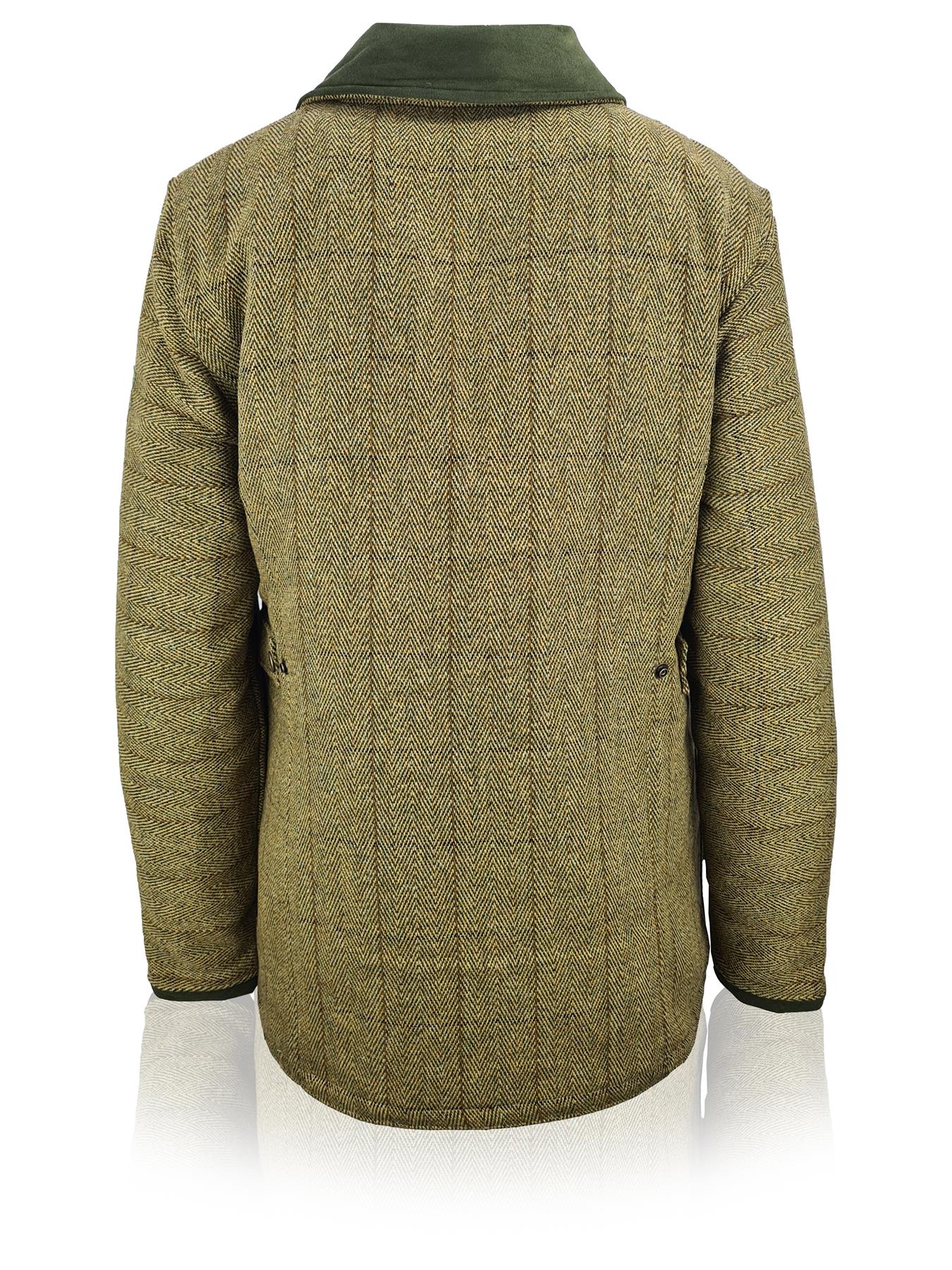 Hazy Blue Womens Quilted Derby Tweed Shooting Jacket - Image 4