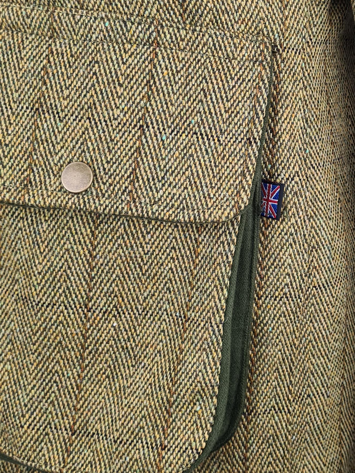 Hazy Blue Womens Quilted Derby Tweed Shooting Jacket - Image 6