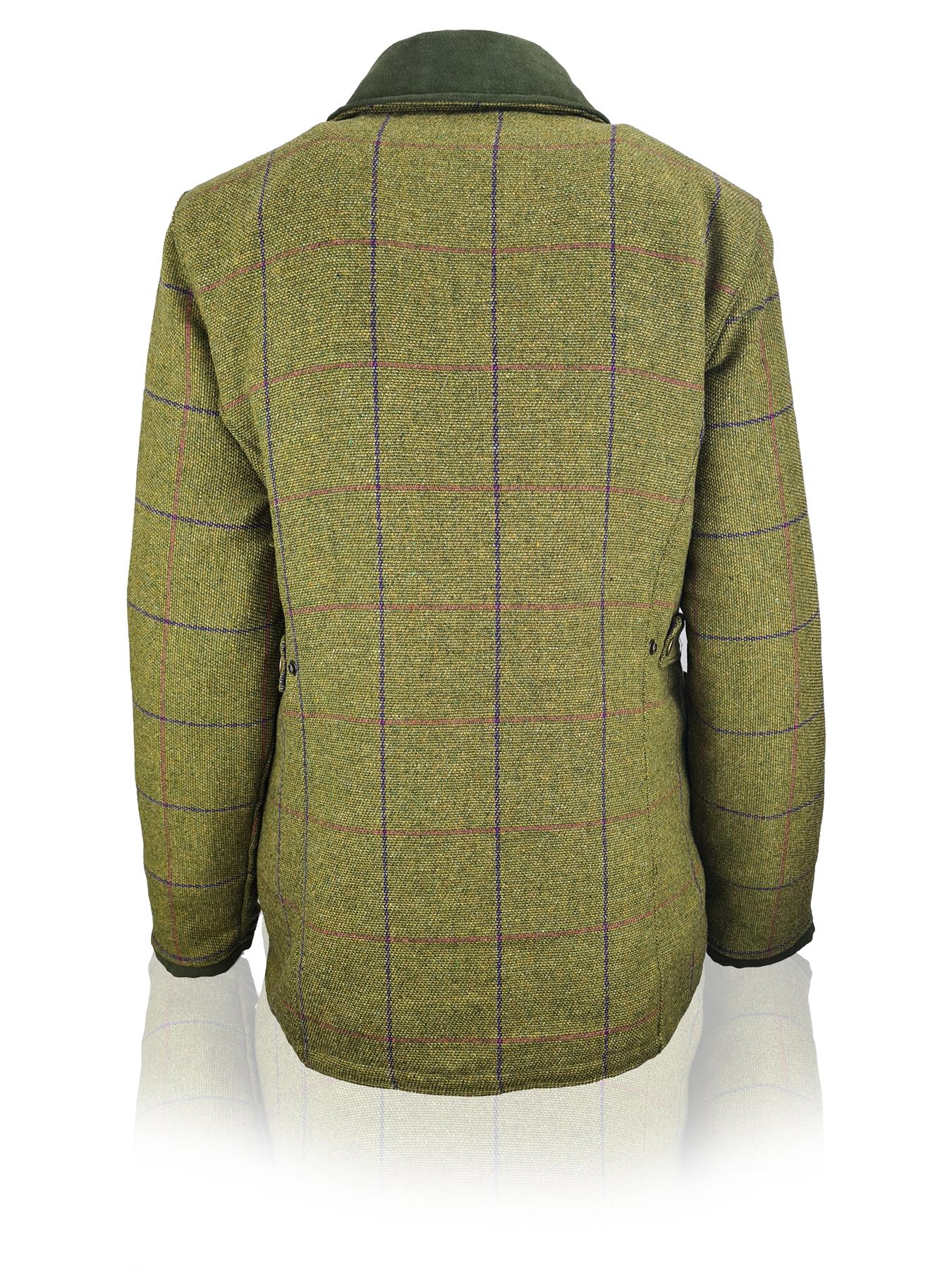 Hazy Blue Womens Quilted Derby Tweed Shooting Jacket - Image 8