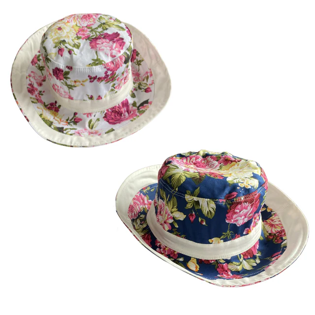 Women's Reversible Bucket Hat | Summer Floral Big Flower Print