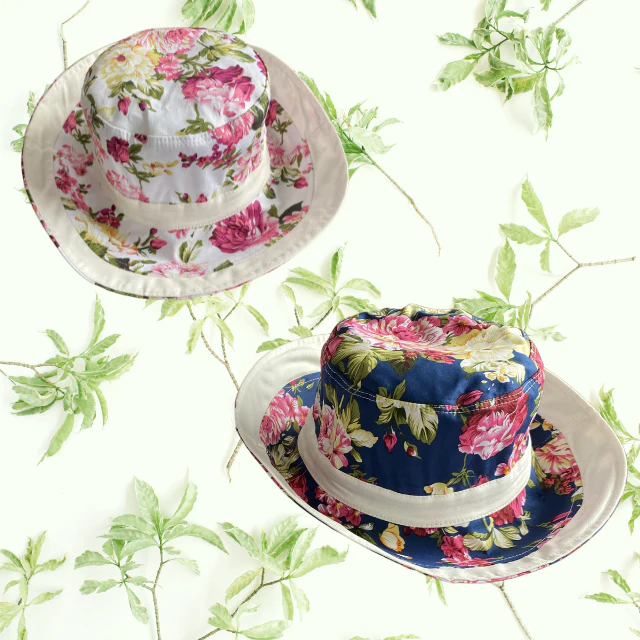 Women's Reversible Bucket Hat | Summer Floral Big Flower Print - Image 2