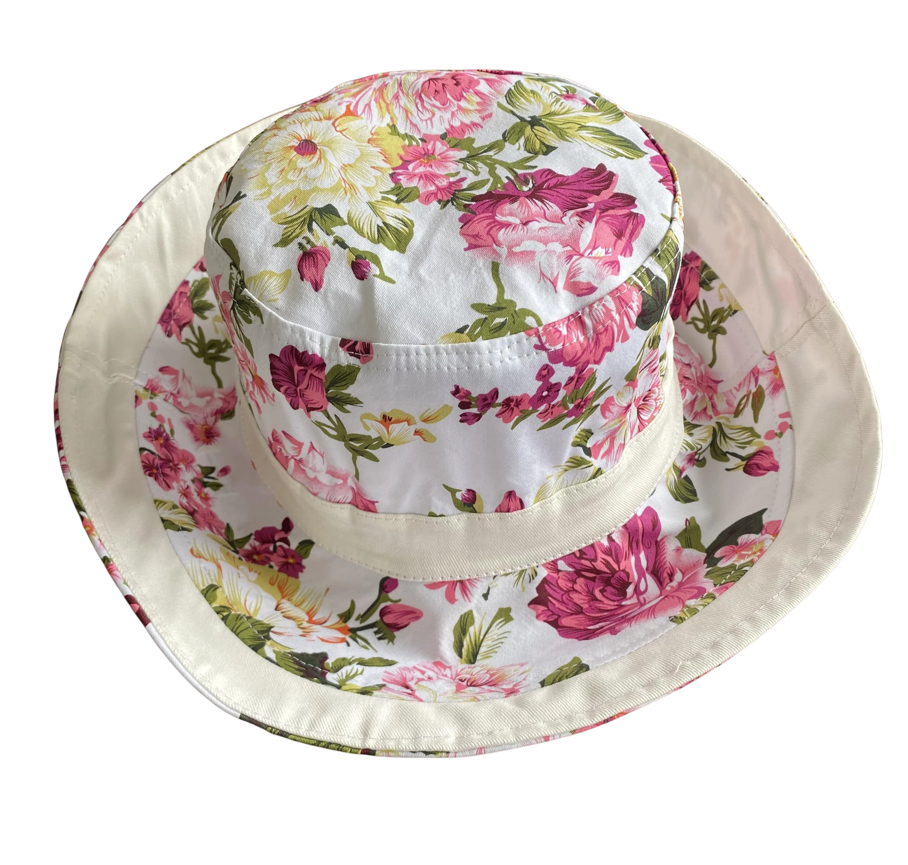 Women's Reversible Bucket Hat | Summer Floral Big Flower Print - Image 3