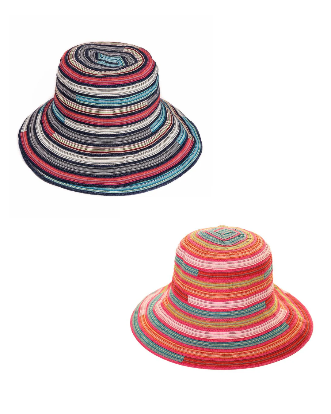 Womens Stripe Pattern Bucket Hat