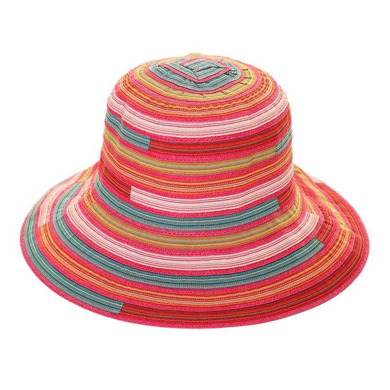 Womens Stripe Pattern Bucket Hat - Image 3