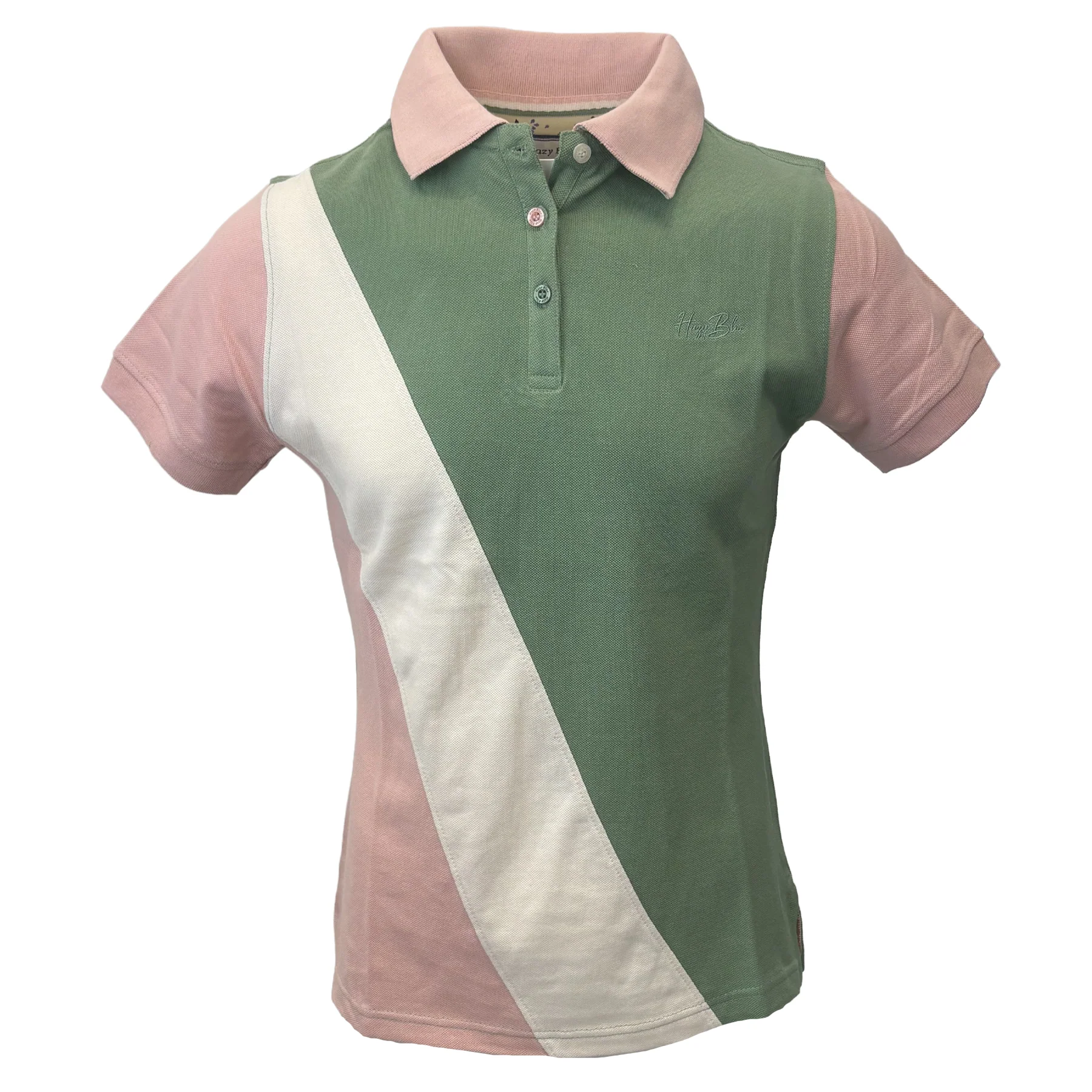 Hazy Blue Women's Striped Polo Shirt - Clare - Image 5