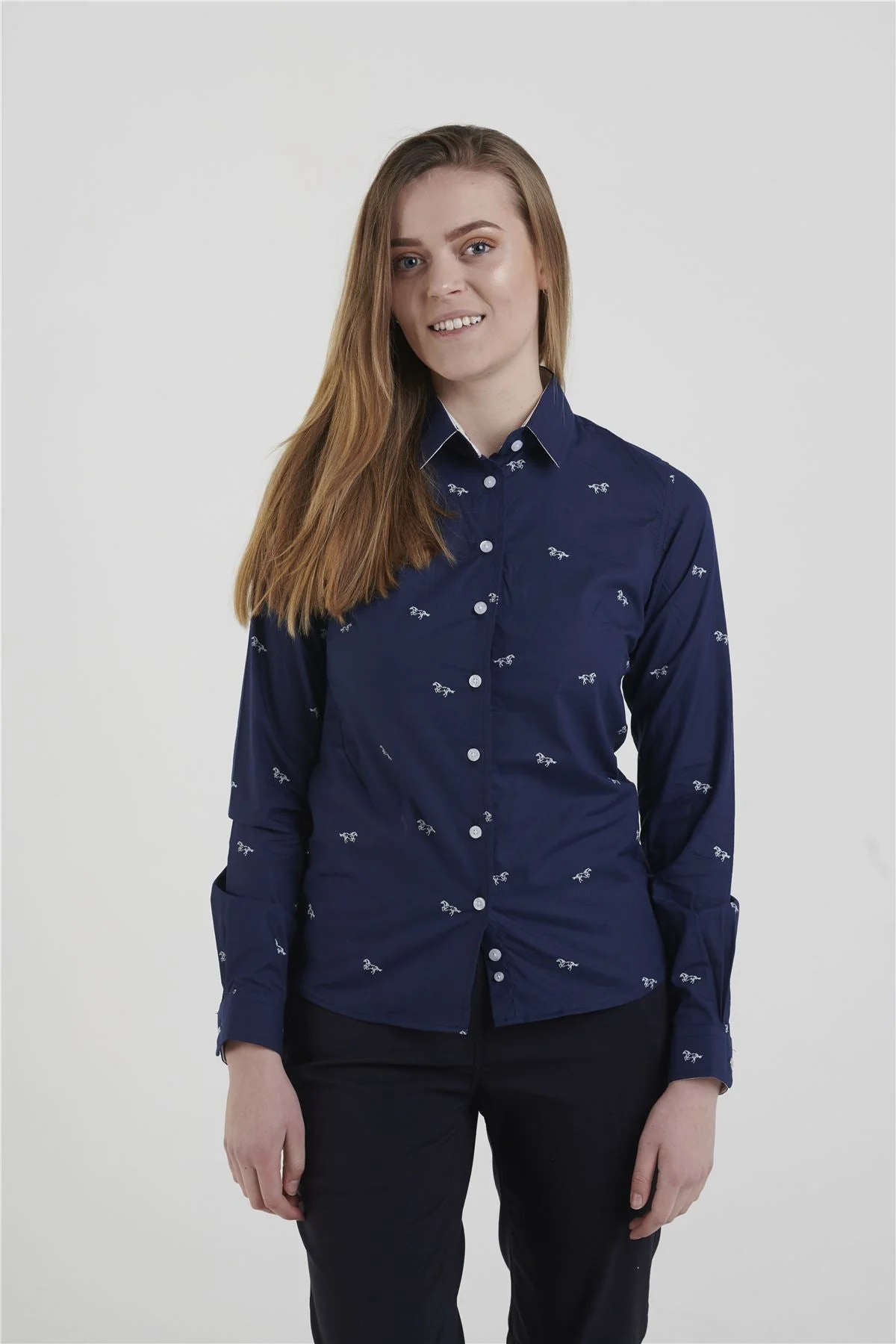 Hazy Blue Womens Ladies Long Sleeve Shirt - Vinita - Image 3