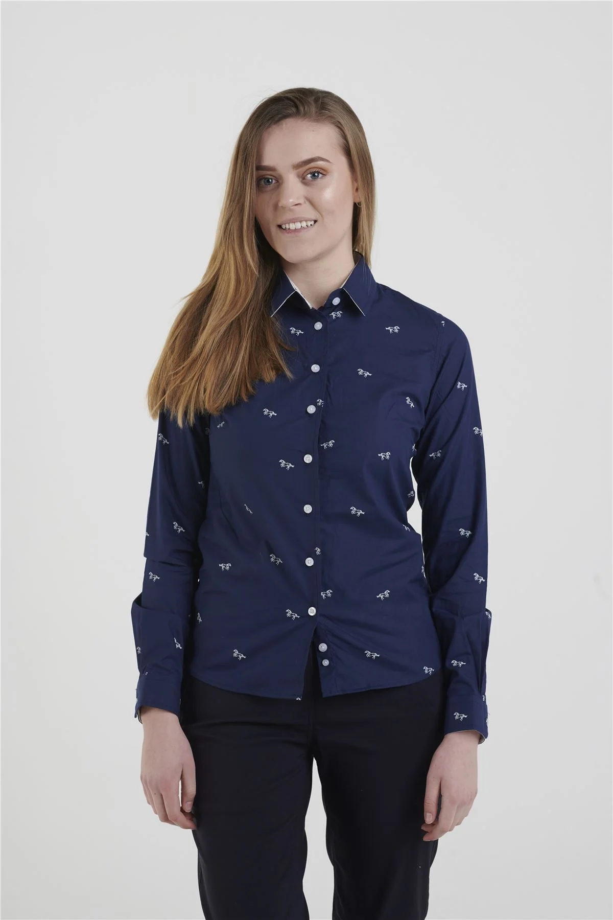 Hazy Blue Womens Ladies Long Sleeve Shirt - Vinita - Image 4