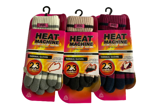 Heat Machine Ladies Thermal Insulated Gloves code 3066 - One Size