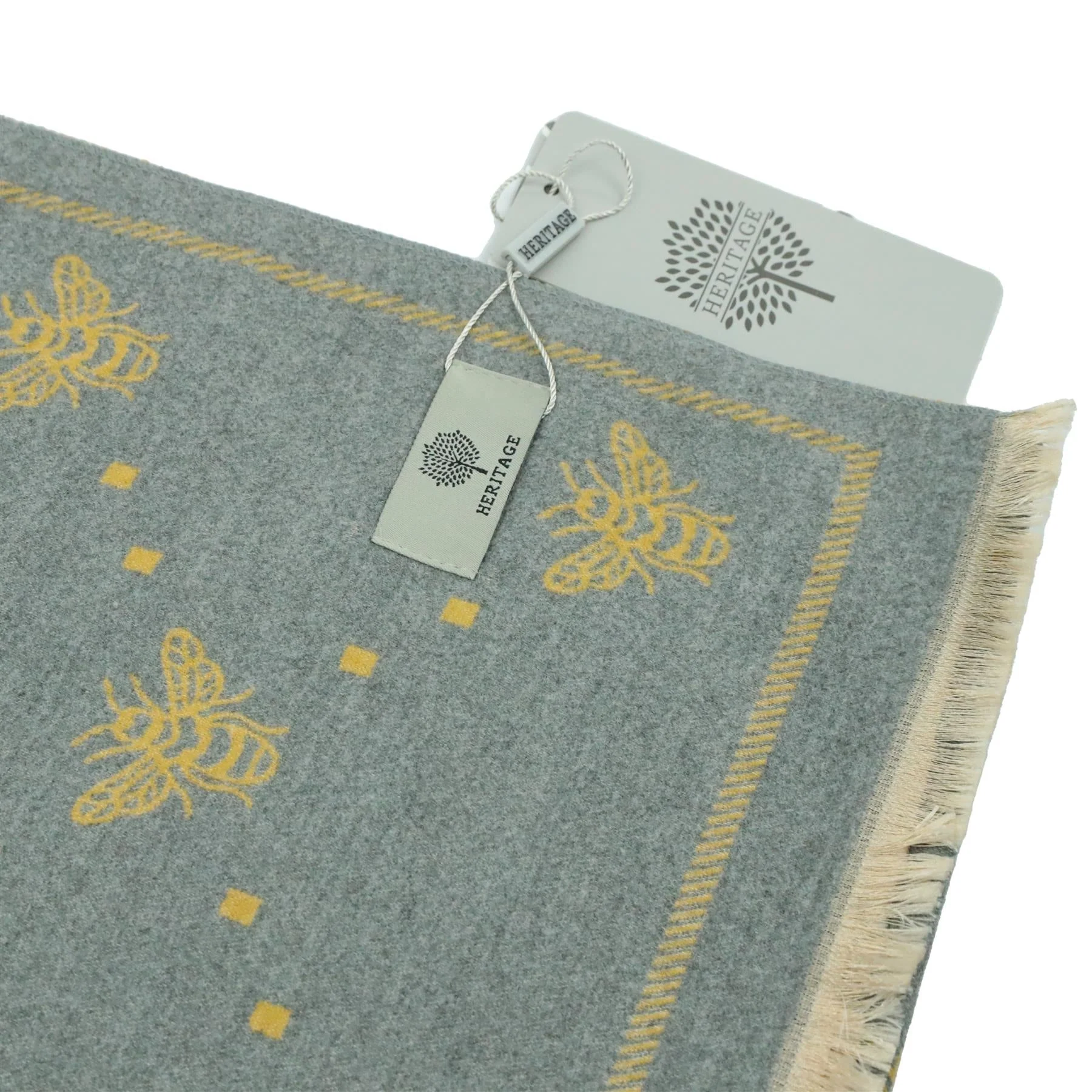 Heritage Warm Cashmere Pashmina Soft Feel Scarves - Bee with Dots - Image 12
