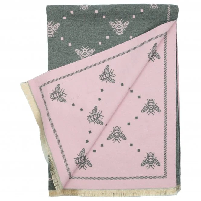 Heritage Warm Cashmere Pashmina Soft Feel Scarves - Bee with Dots - Image 14