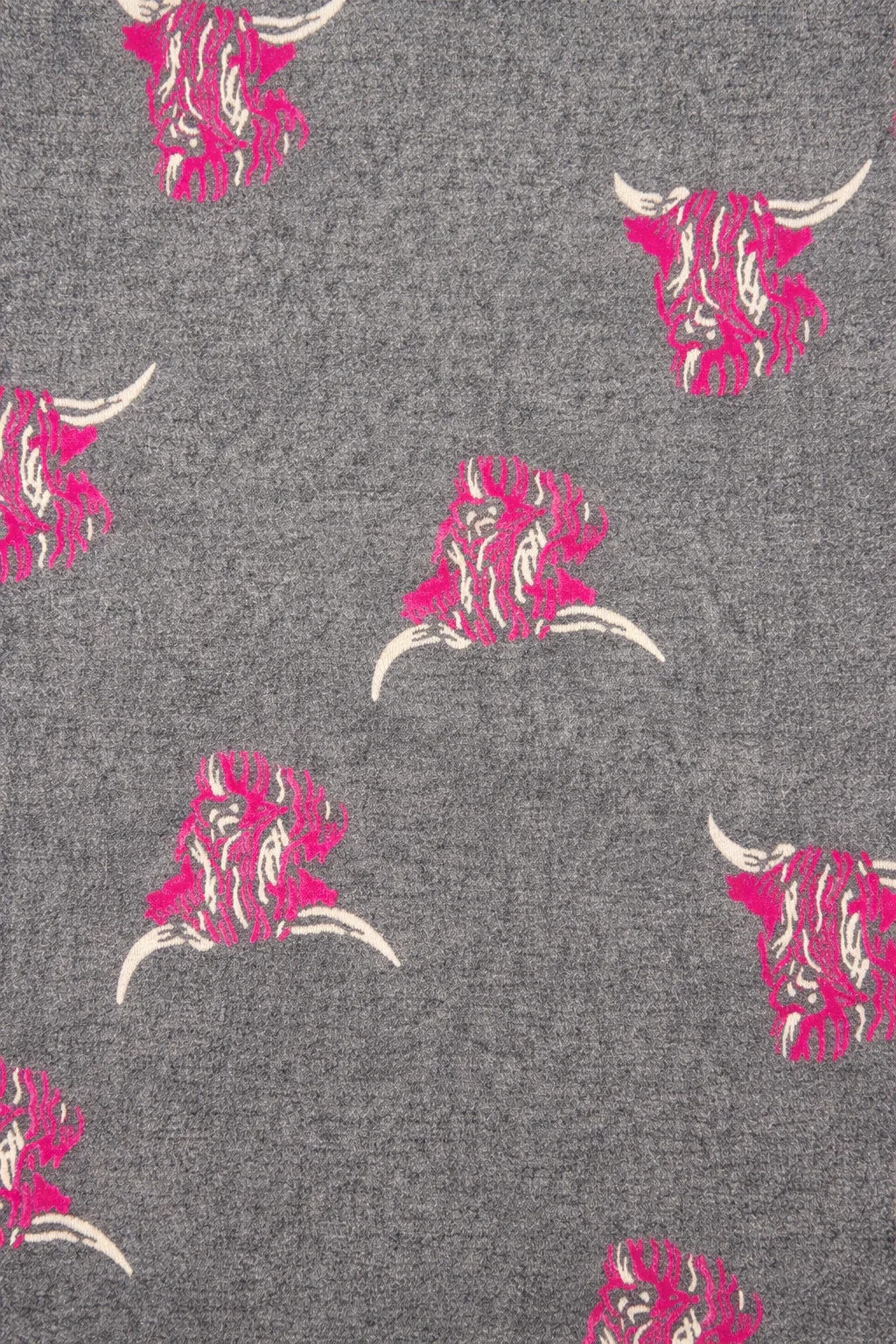 House of Tweed Reversible Highland Cow Print Scarf - Image 2