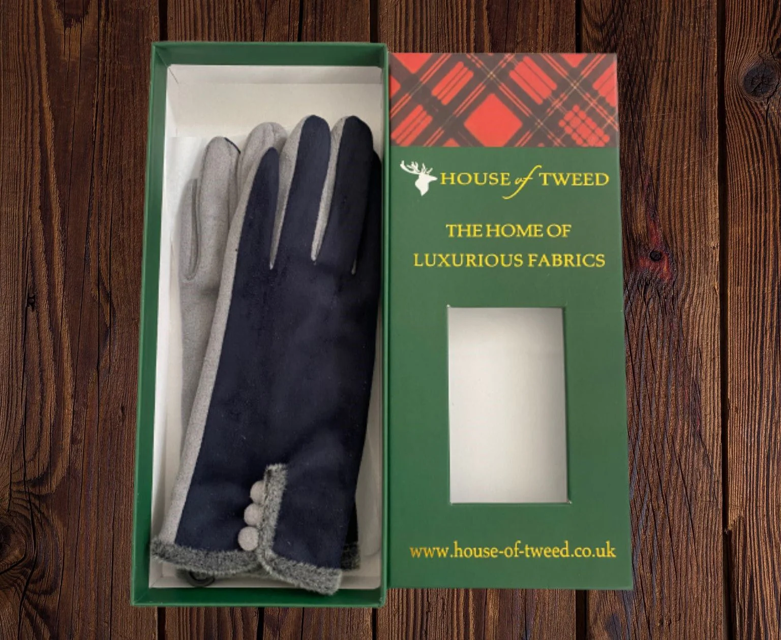 House Of Tweed Ladies Faux Suede Soft Gloves One Size - Image 3