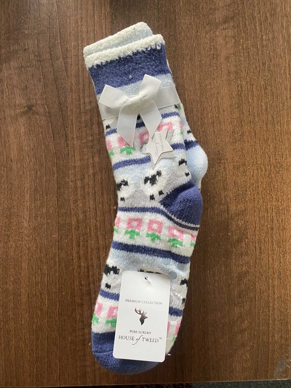 House of Tweed Ladies Fluffy Cosy Socks - 2 Pack One Size - Image 12