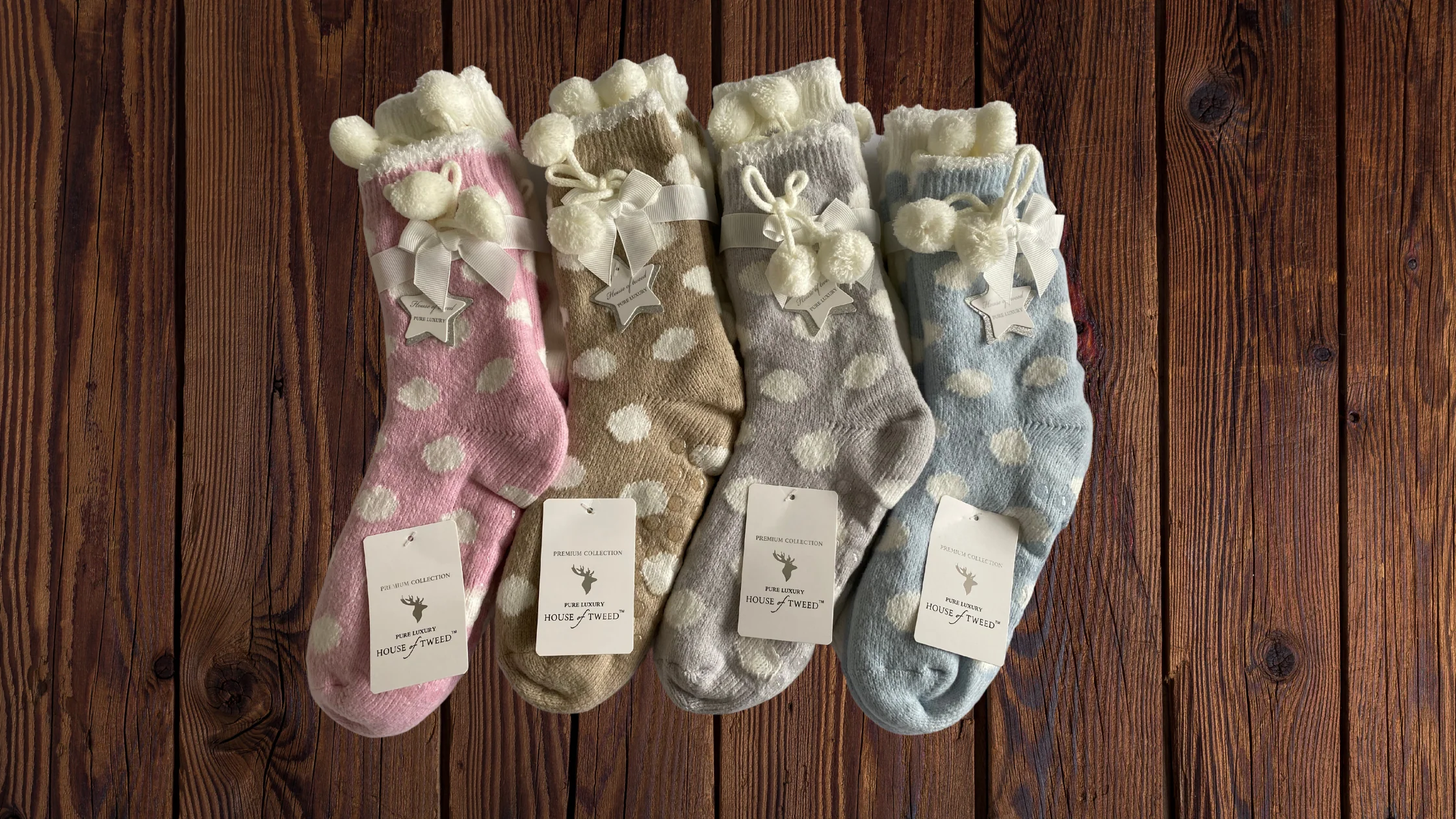 House of Tweed Ladies Fluffy Cosy Socks - 2 Pack One Size - Image 3