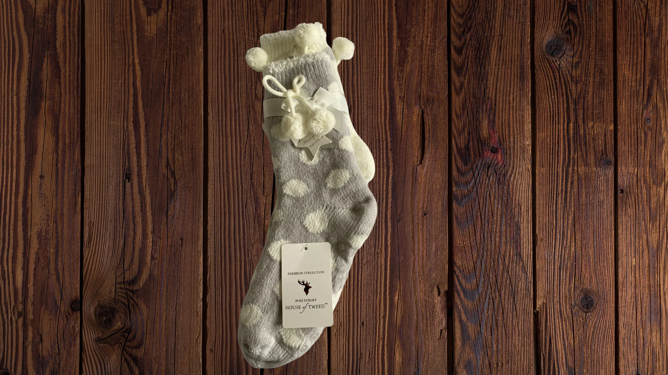 House of Tweed Ladies Fluffy Cosy Socks - 2 Pack One Size - Image 5