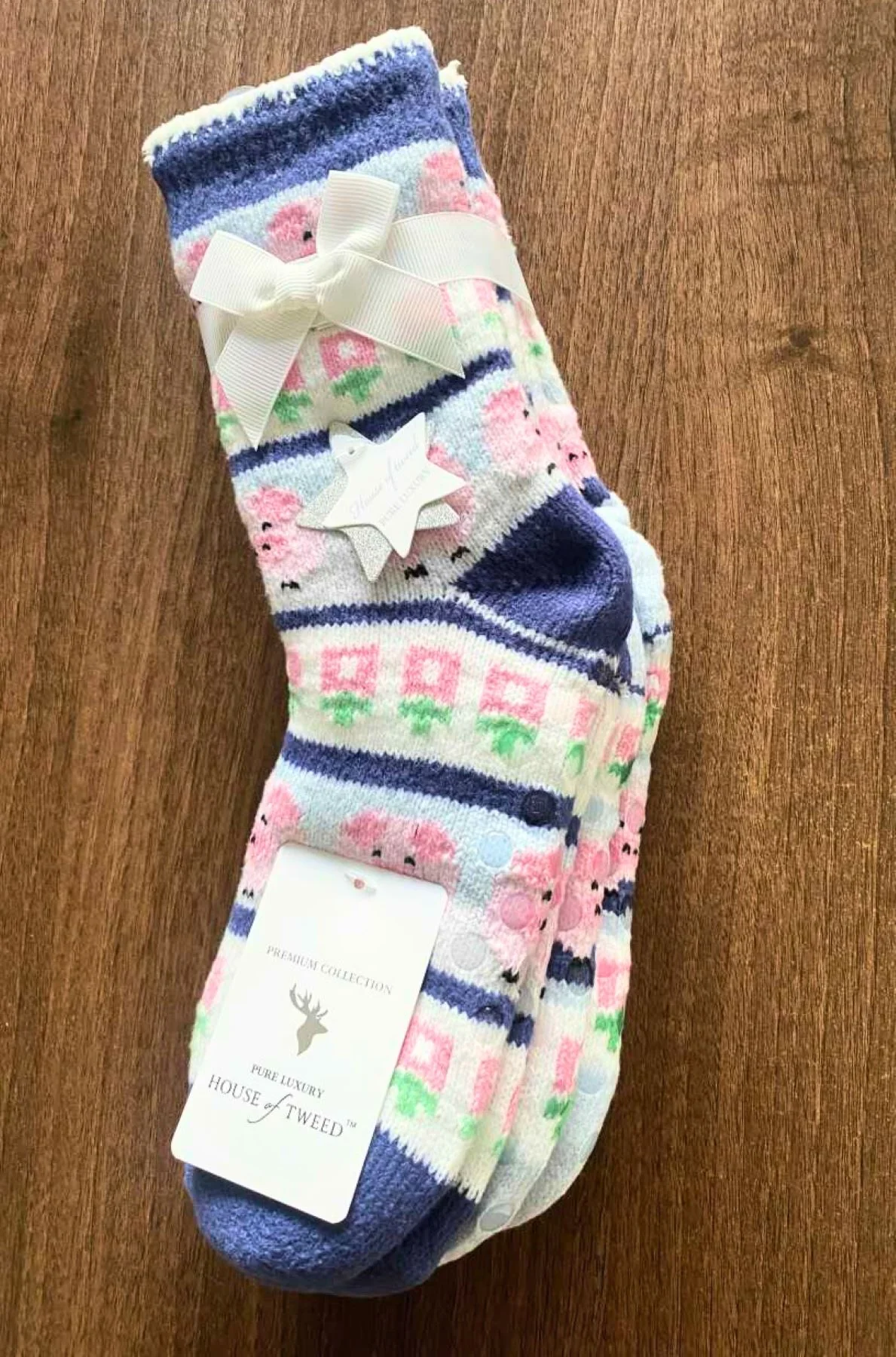 House of Tweed Ladies Fluffy Cosy Socks - 2 Pack One Size - Image 9
