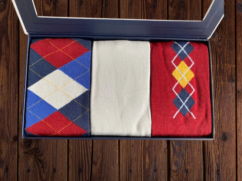 House of Tweed Luxury Mens Bamboo Socks | 3 Pairs Argyle - Image 4