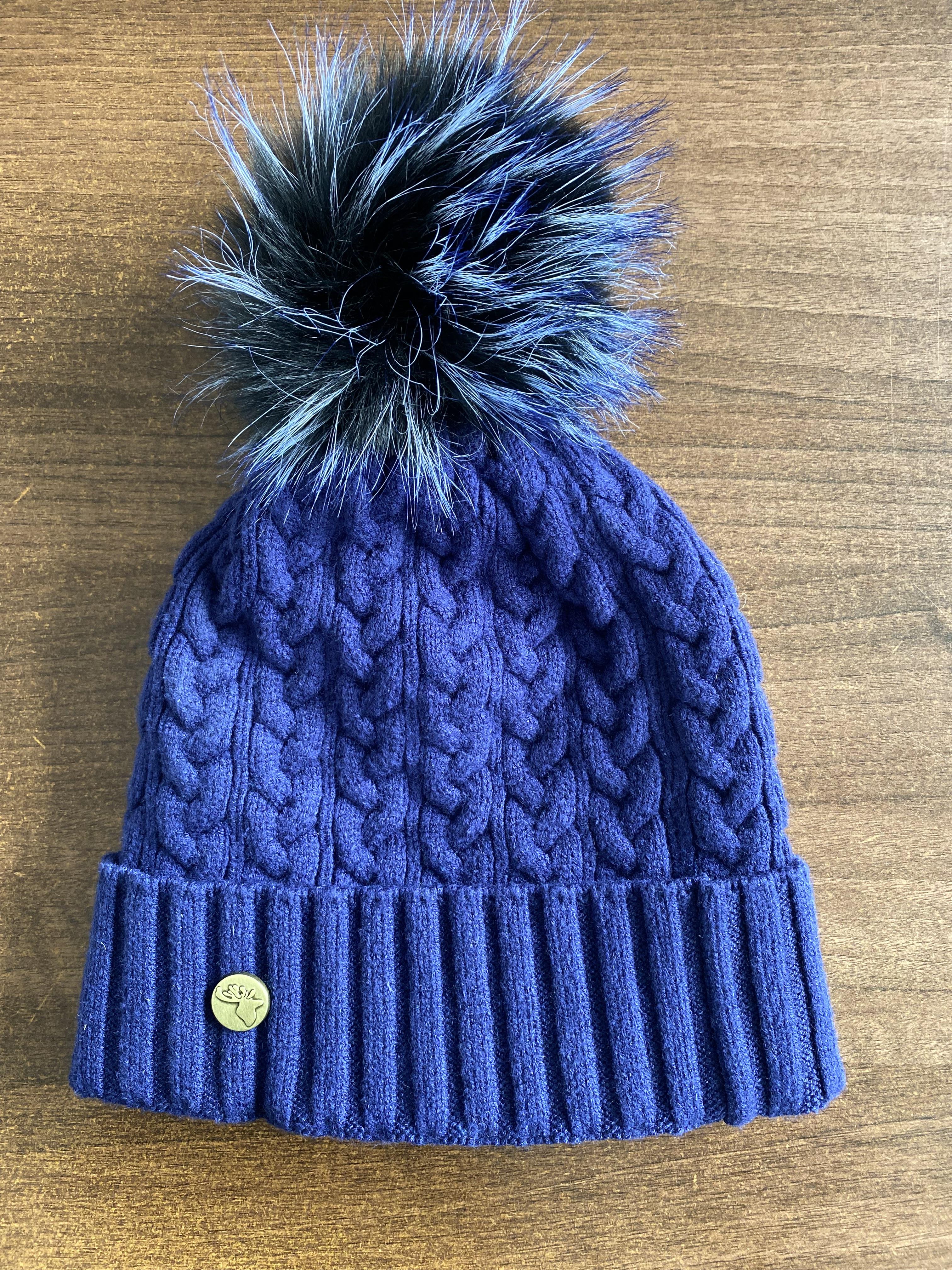 House of Tweed Luxury Plaited Ladies Bobble Pom Pom Beanie Hats - Image 23