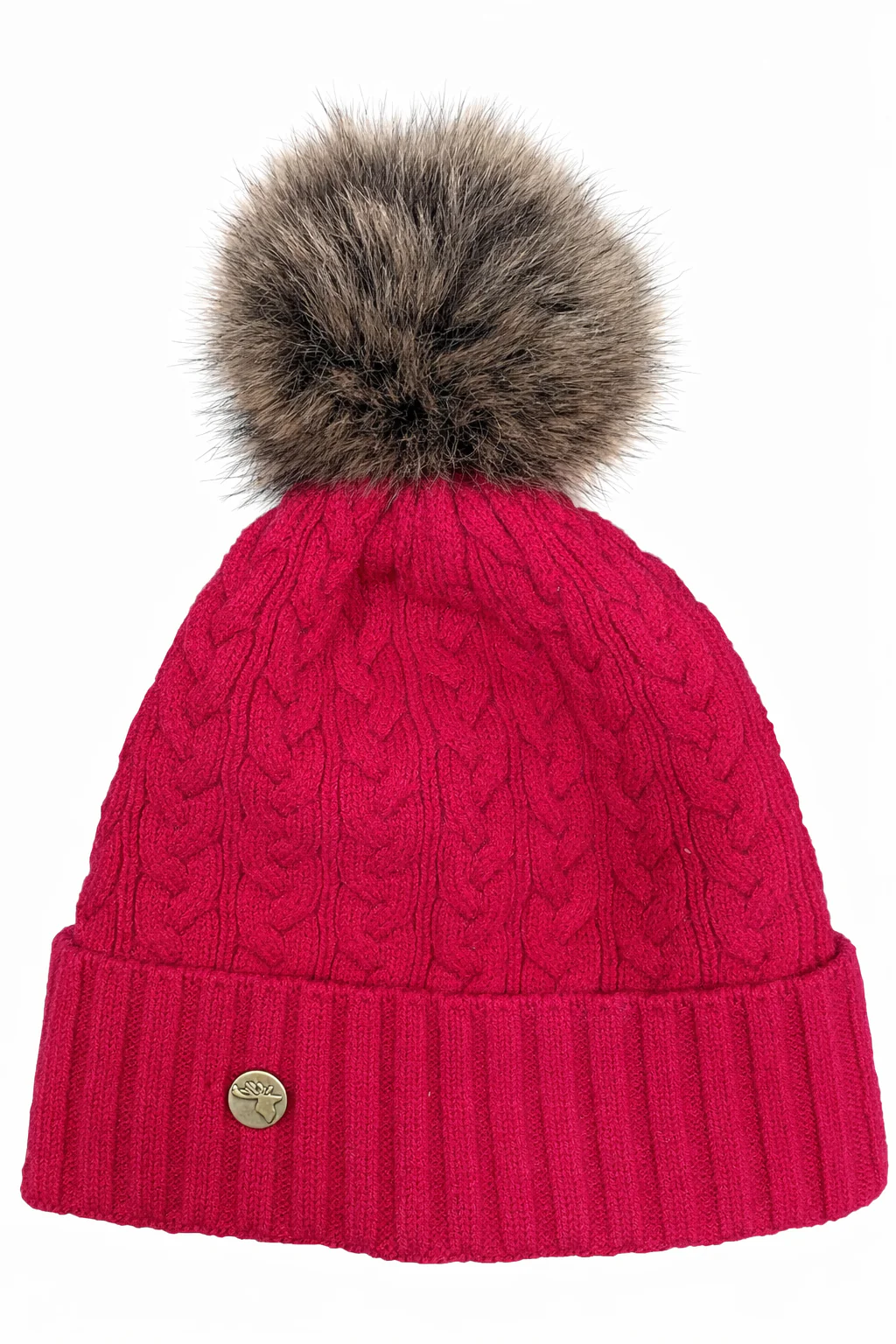 House of Tweed Luxury Plaited Ladies Bobble Pom Pom Beanie Hats - Image 33