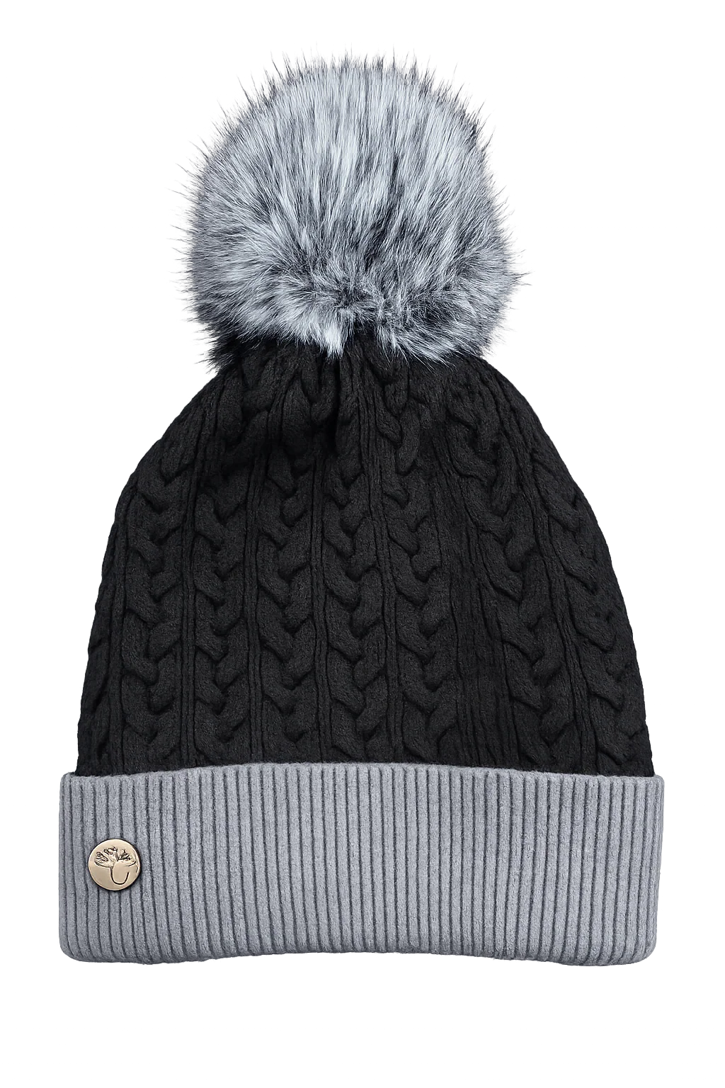 House of Tweed Luxury Plaited Ladies Pom Pom Bobble Beanie Hats - Image 5