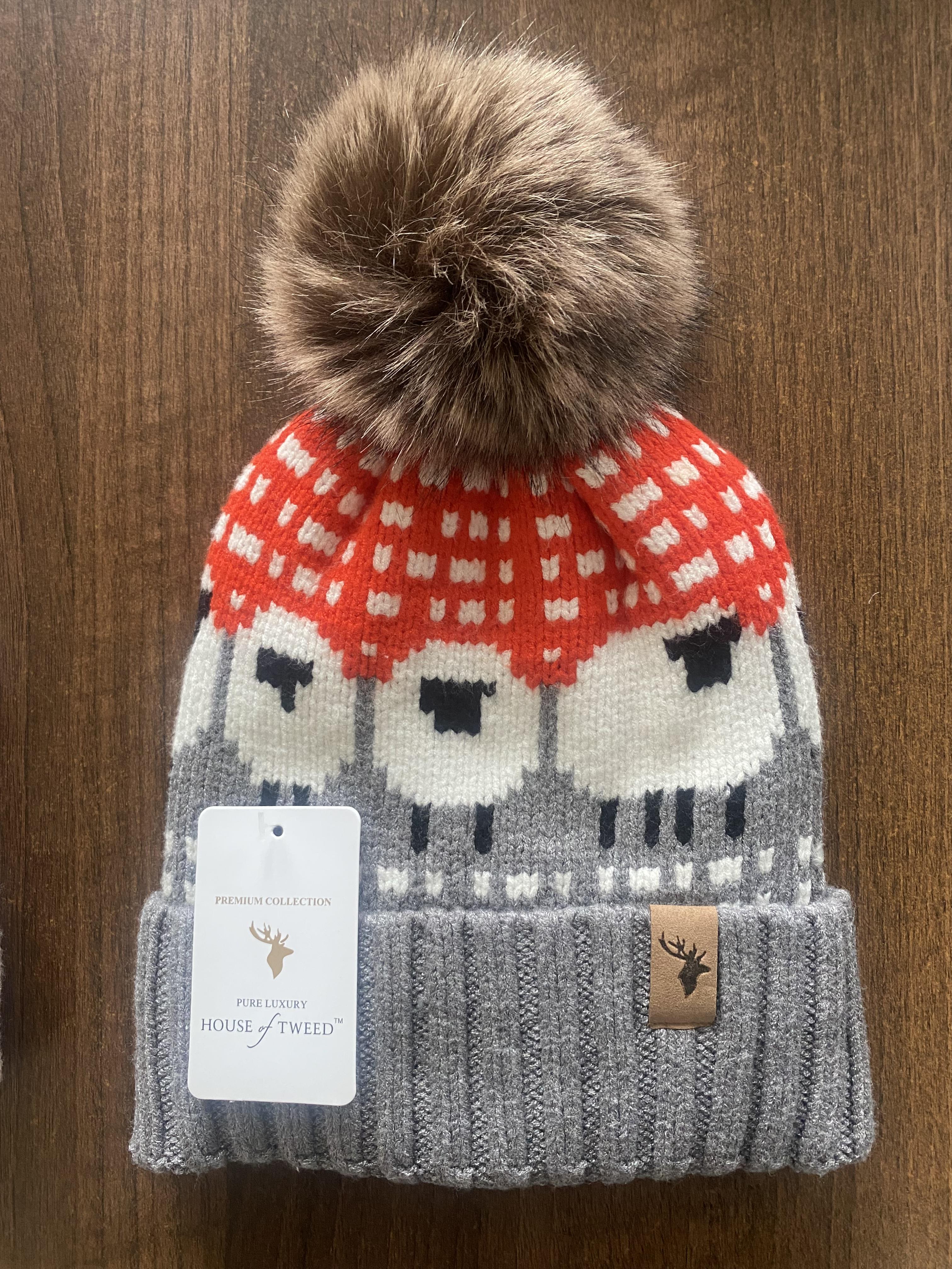 House Of Tweed Luxury Animal Print Pom Pom Beanies - Image 12