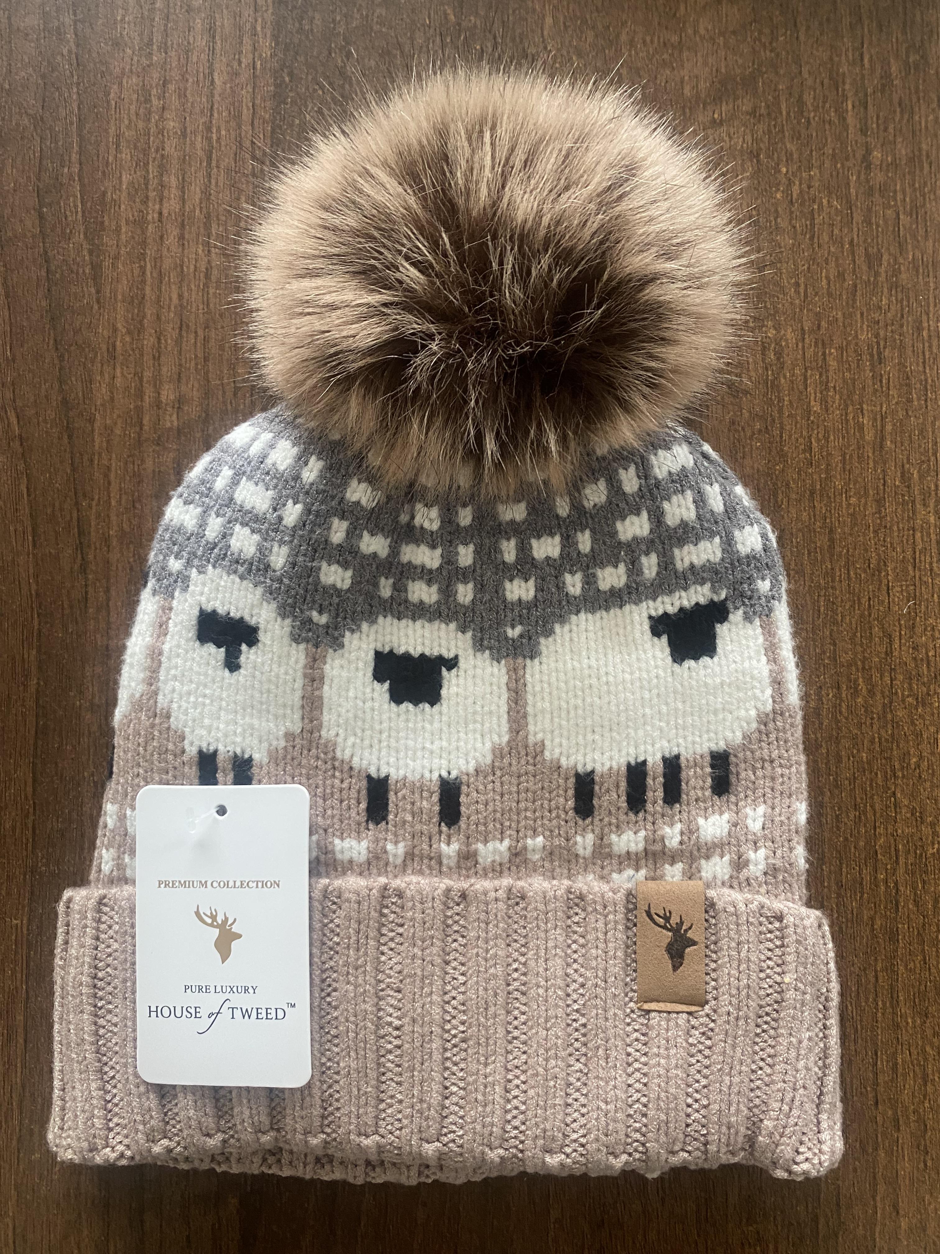 House Of Tweed Luxury Animal Print Pom Pom Beanies - Image 14