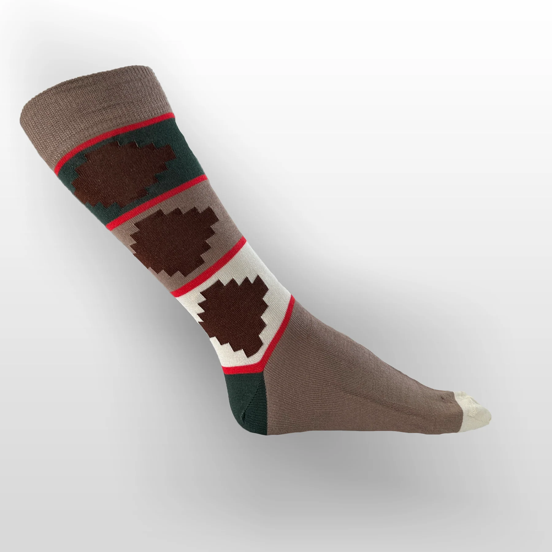 House of Tweed Pure Luxury Womens Bamboo Socks | Khaki 3 Pairs - Image 2