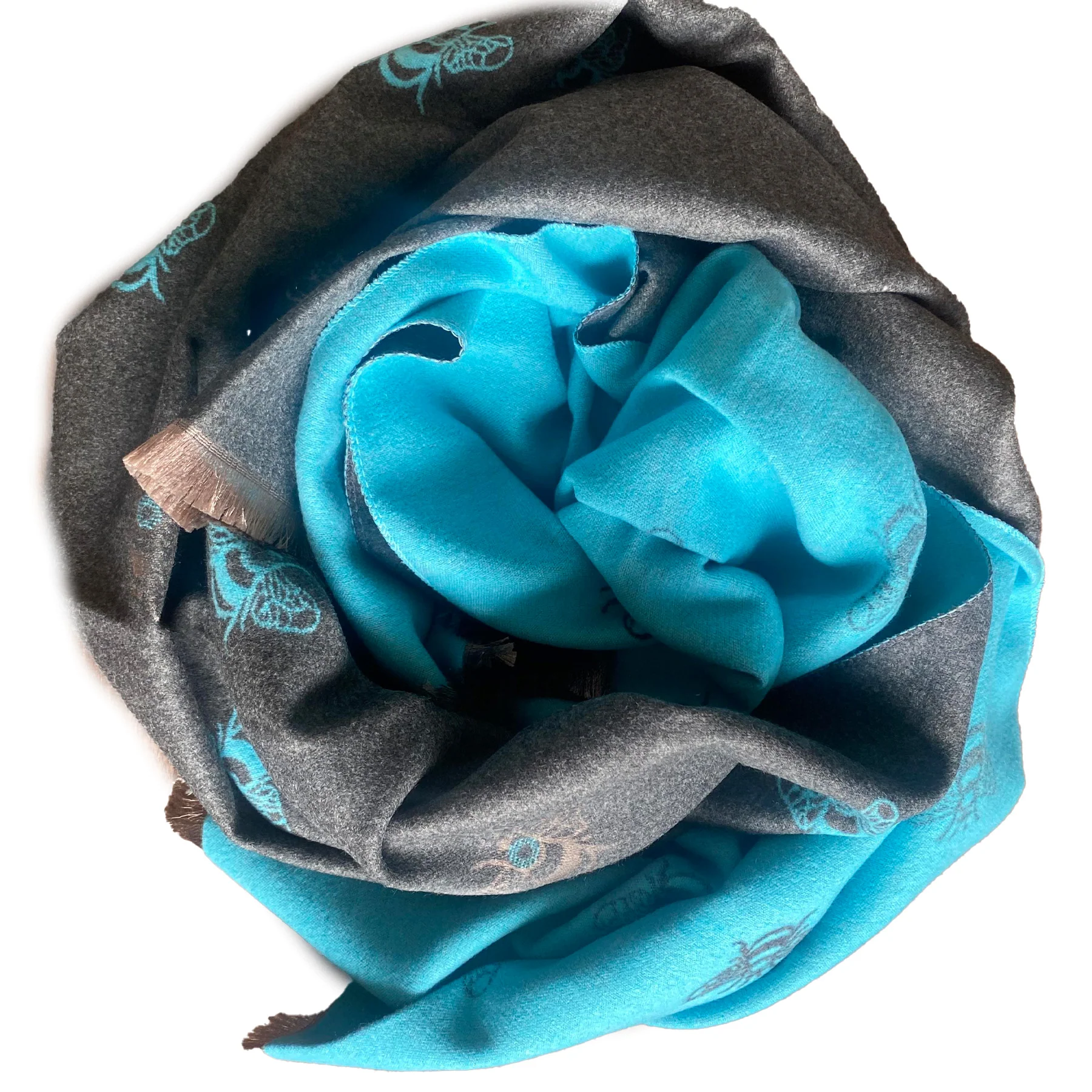 House of Tweed Cashmere Blend Reversible Scarf - Bee