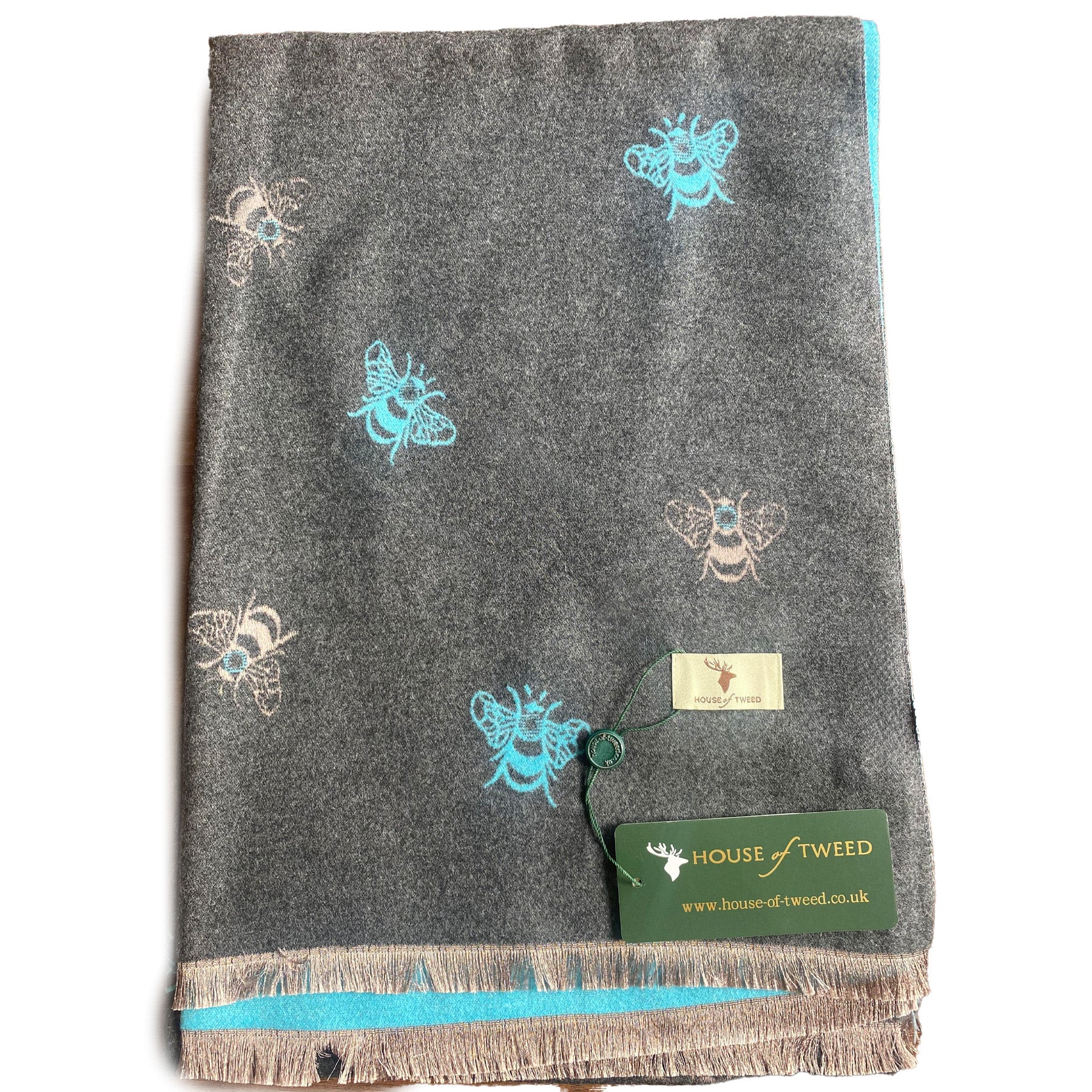 House of Tweed Cashmere Blend Reversible Scarf - Bee - Image 3