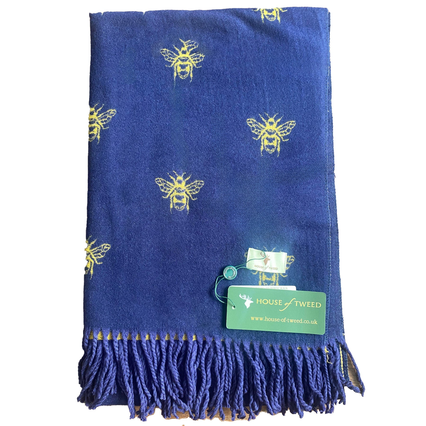 House of Tweed Cashmere Blend Reversible Scarf - Bee - Image 7