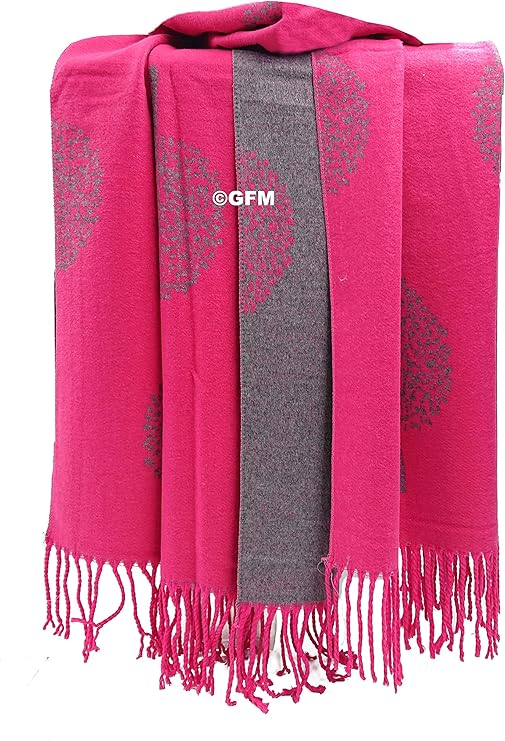House of Tweed Soft Cashmere Blend Reversible Scarf - Tree of Life - Image 16