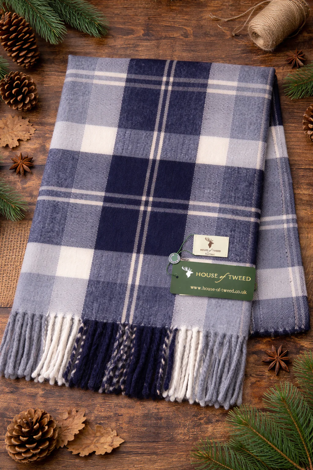 House Of Tweed Womens Soft Check Tartan Scarf - Image 15