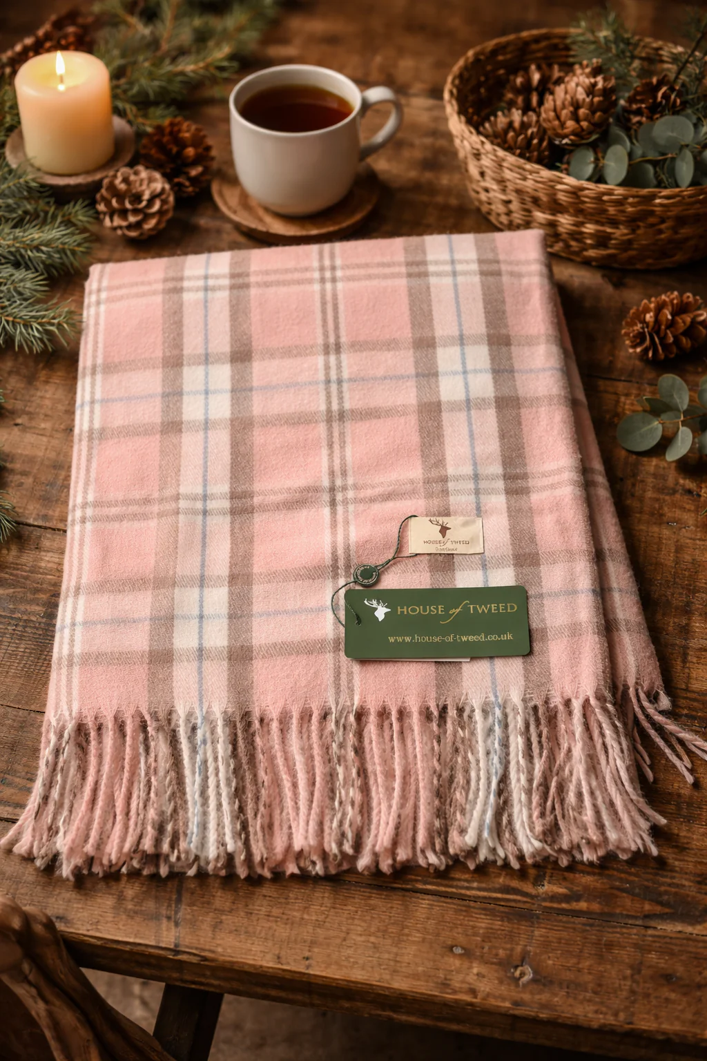 House Of Tweed Womens Soft Check Tartan Scarf - Image 17