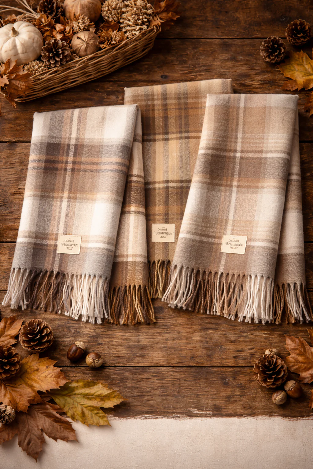 House Of Tweed Womens Soft Check Tartan Scarf - Image 2