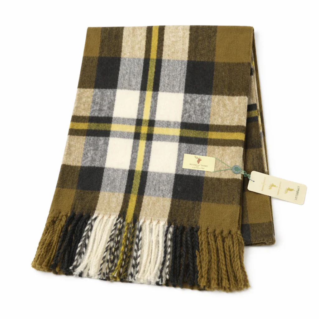 House Of Tweed Womens Soft Check Tartan Scarf - Image 27