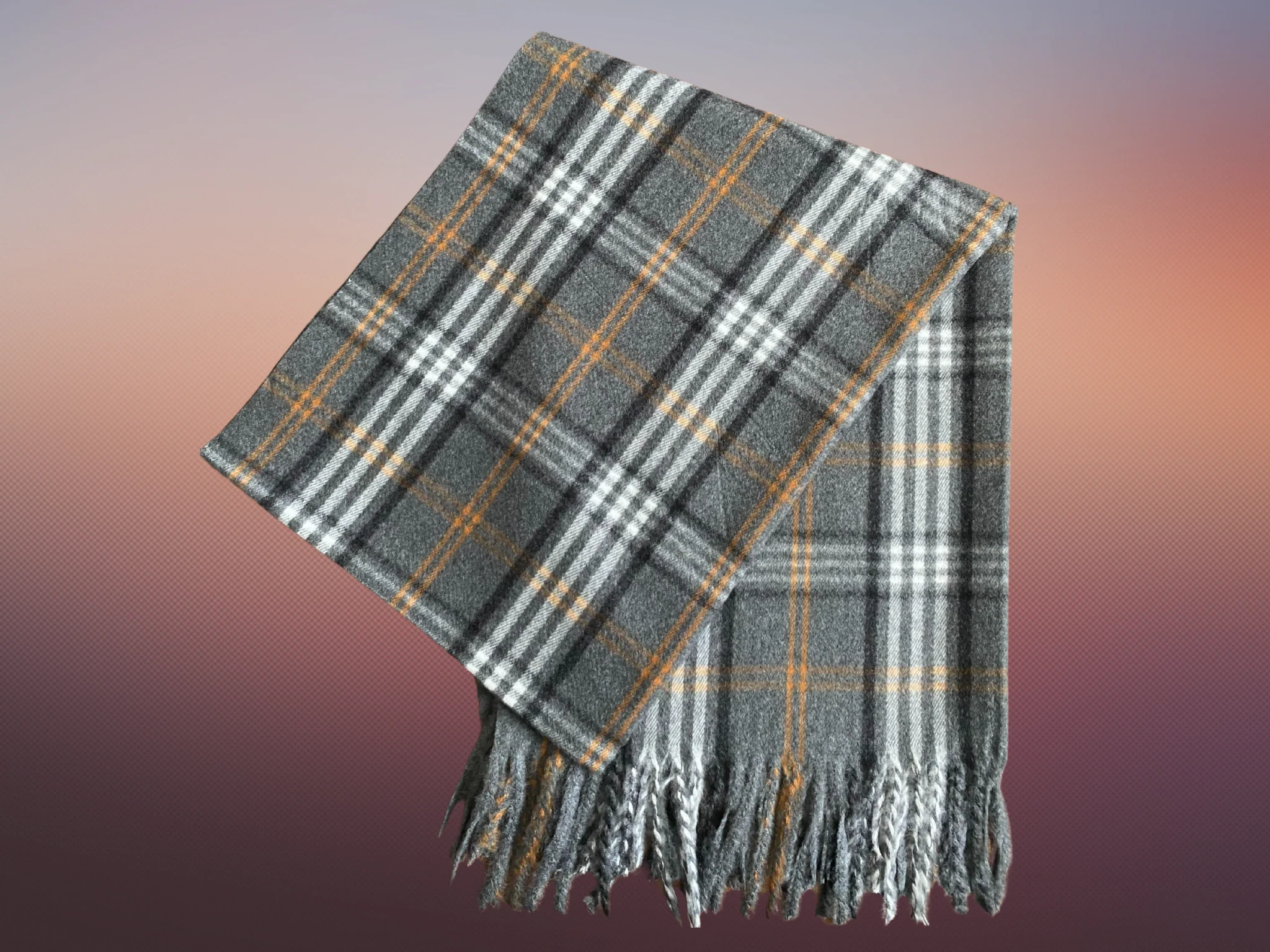 House Of Tweed Womens Soft Check Tartan Scarf - Image 4