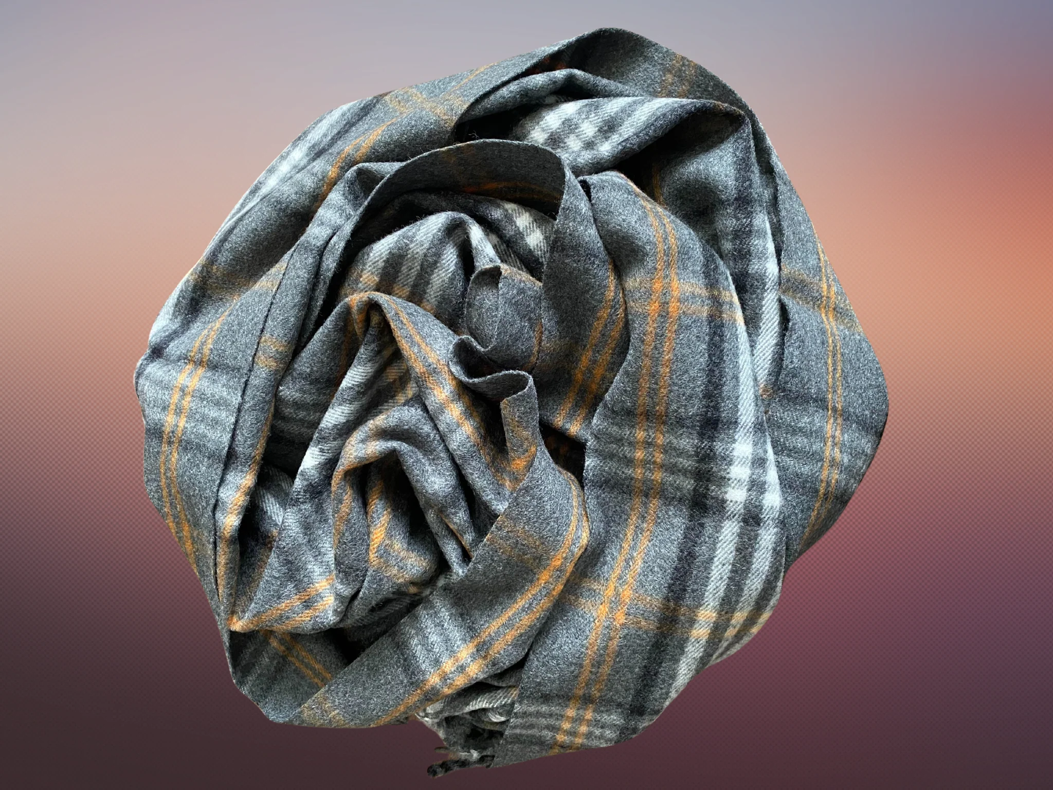 House Of Tweed Womens Soft Check Tartan Scarf - Image 5
