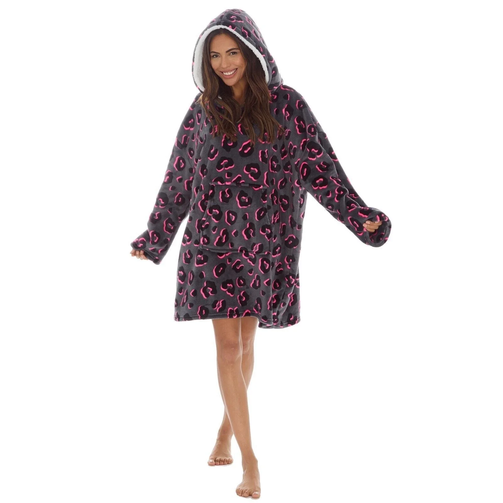 Ladies Oversized Huggable Hoodie Blanket with Big Hood - Image 5