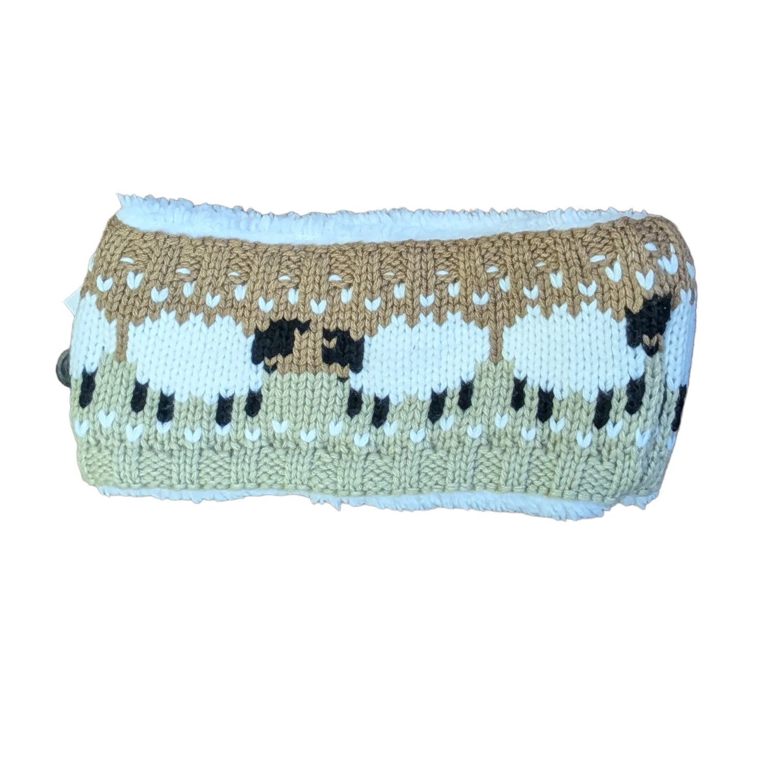 Ladies Sheep Knit Headband with Cosy Teddy Fleece Lining - Image 5