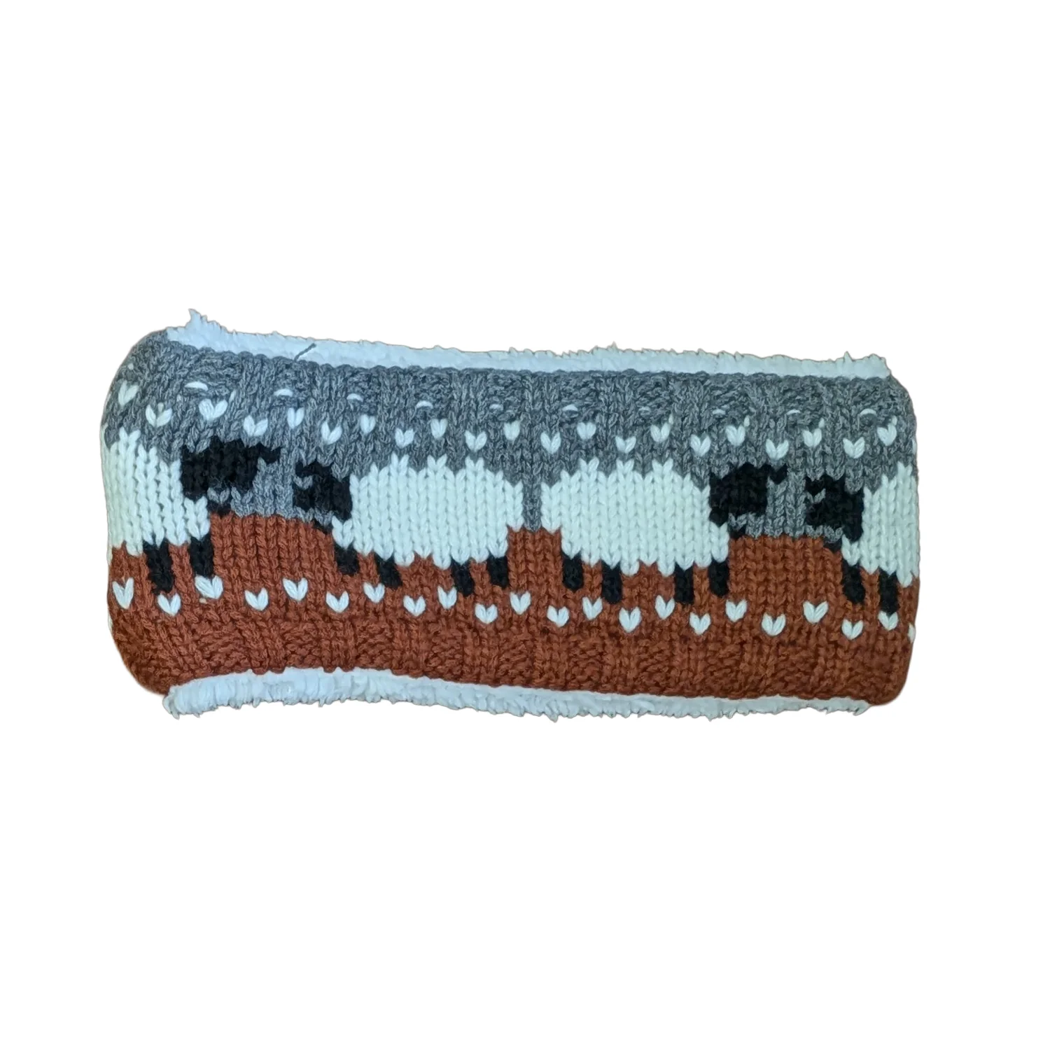 Ladies Sheep Knit Headband with Cosy Teddy Fleece Lining - Image 7