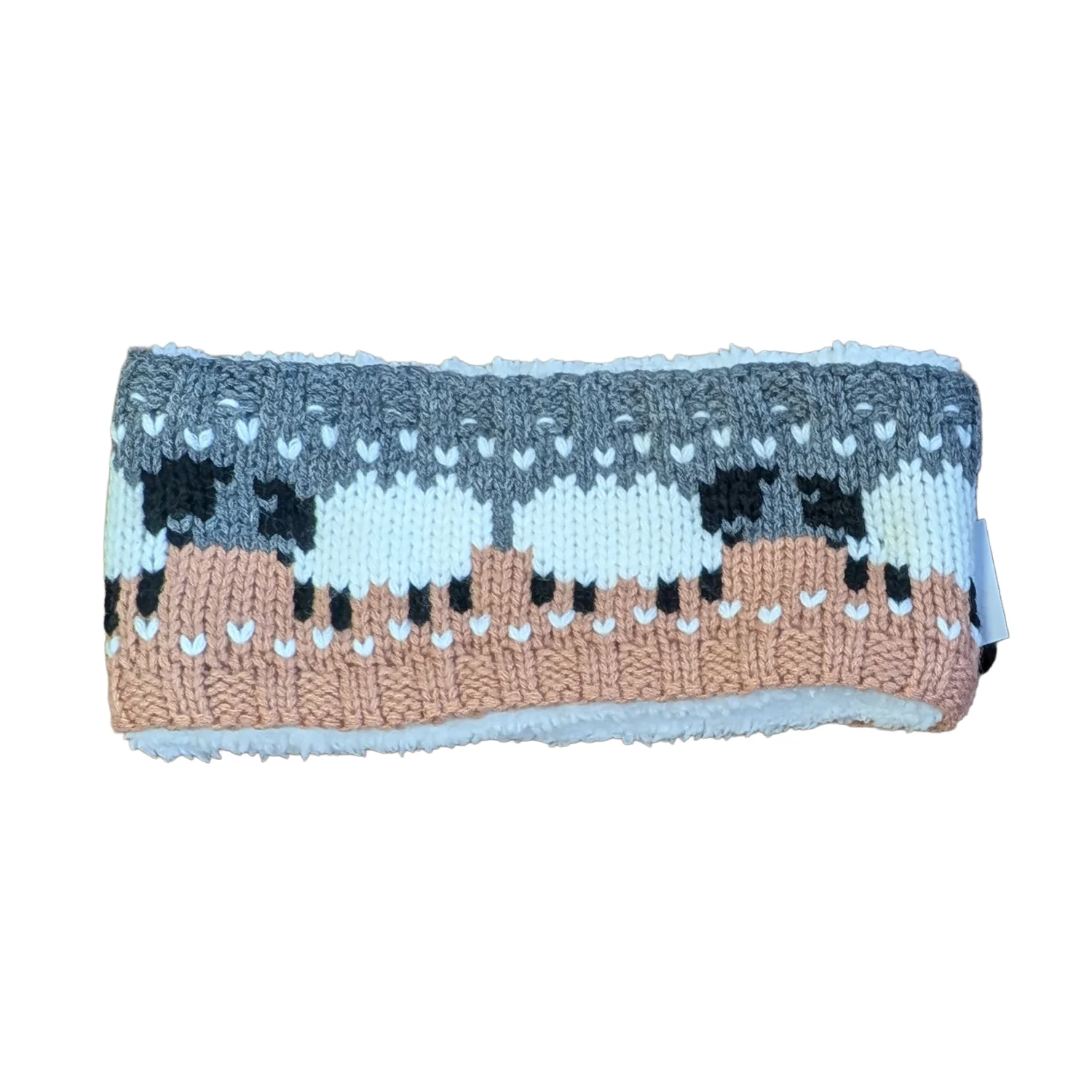 Ladies Sheep Knit Headband with Cosy Teddy Fleece Lining - Image 8