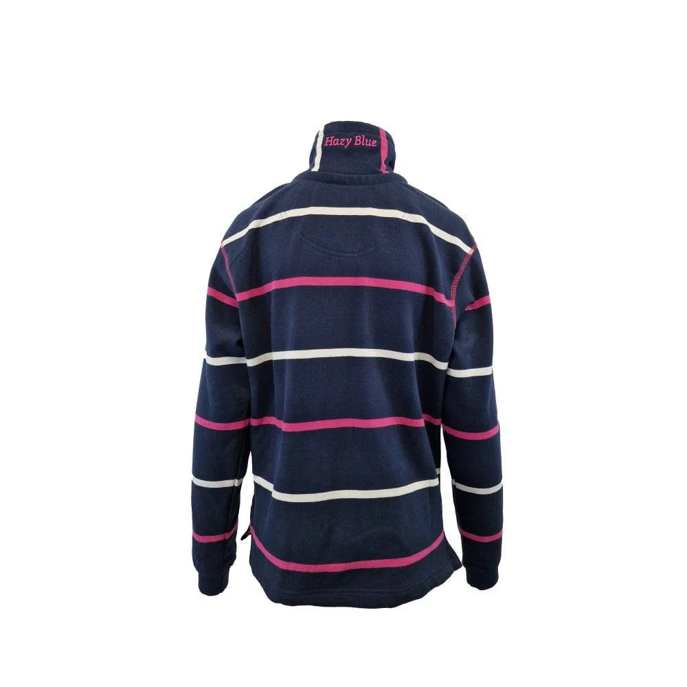 Hazy Blue Womens Half Zip Pullover Sweatshirts - Lizzy - Image 6