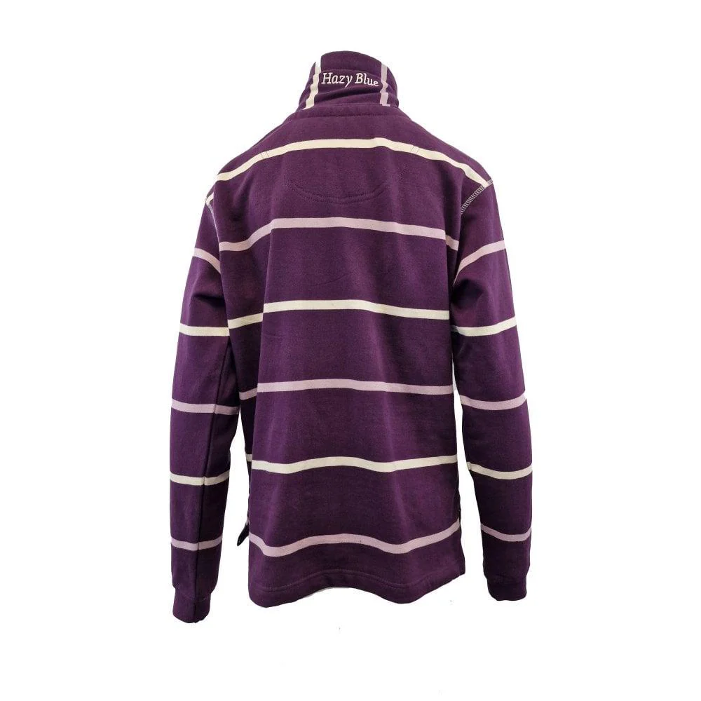Hazy Blue Womens Half Zip Pullover Sweatshirts - Lizzy - Image 8
