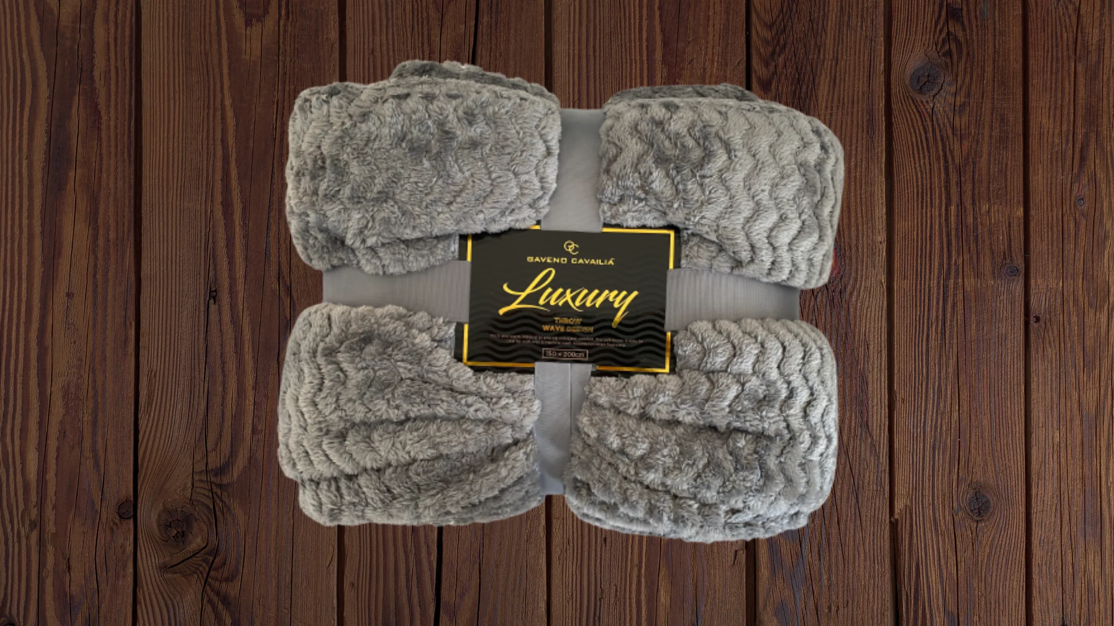 Luxury Wave Throw Warm Faux Fur Fleece Blanket - Image 4