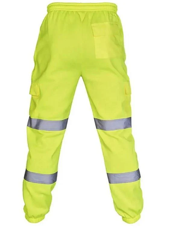 Mens Hi Vis Jogging Bottoms - Yellow - Image 3