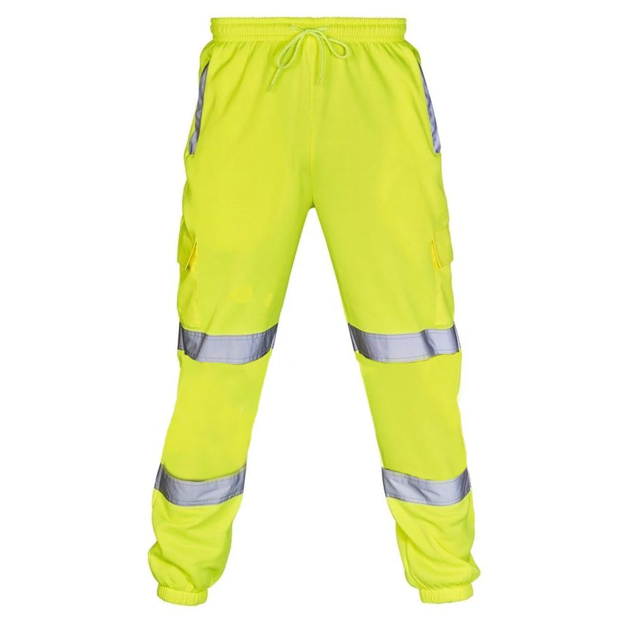 Mens Hi Vis Jogging Bottoms - Yellow - Image 4