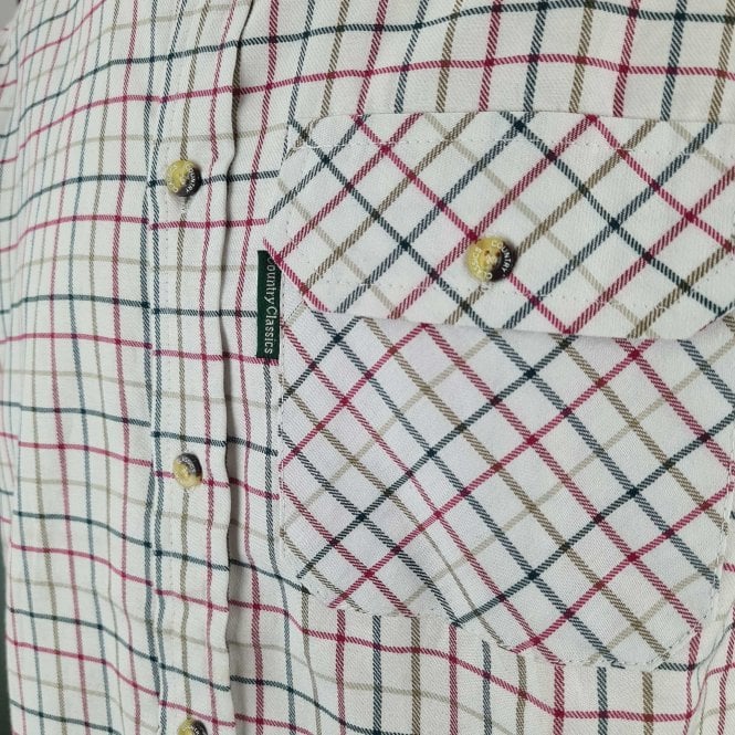 Country Classics Mens Long Sleeve Check Shirt - Beaver Red - Image 3