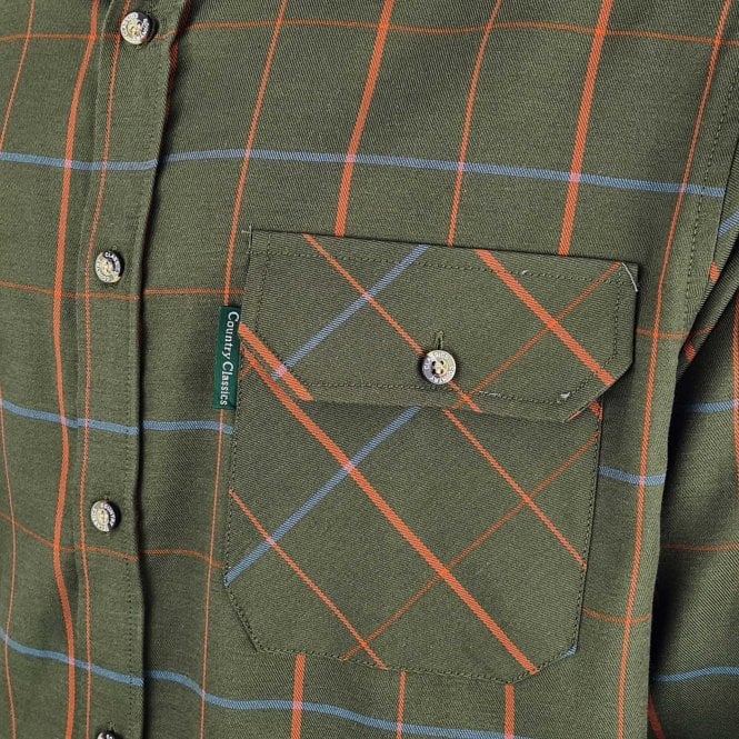 Country Classics Mens Long Sleeve Check Shirt - Chatsworth Green - Image 3